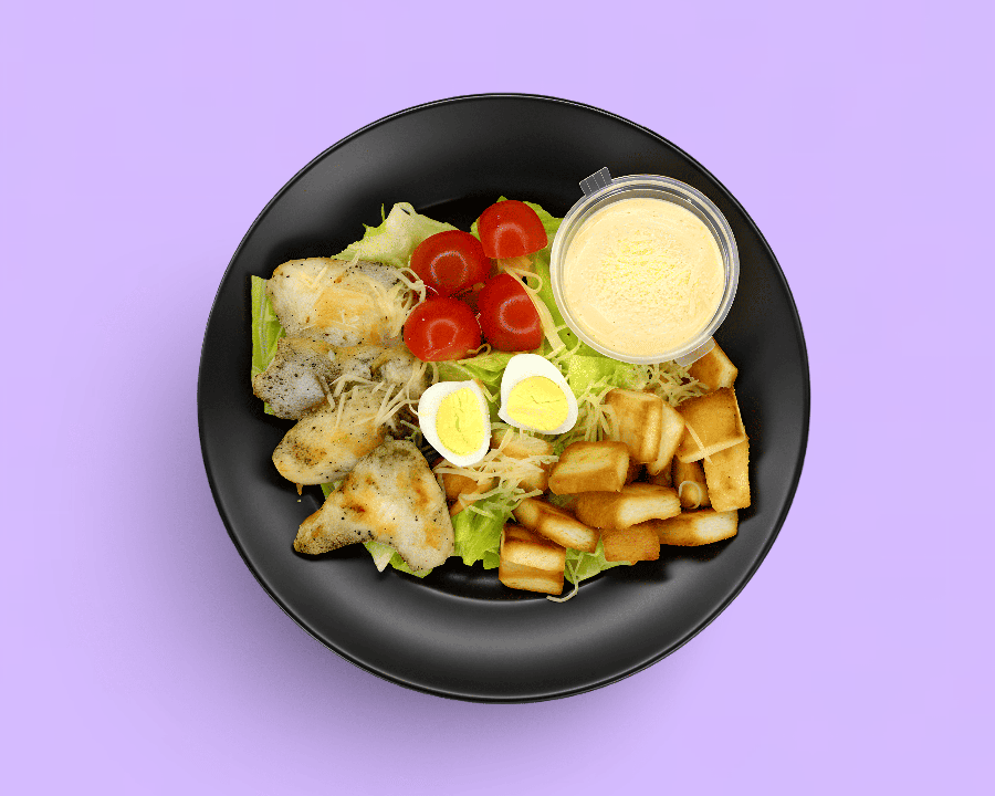 Салат Цезарь с курицей